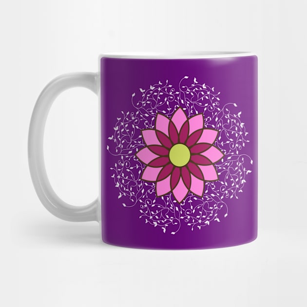 Mandala pattern with flower by Mayathebeezzz